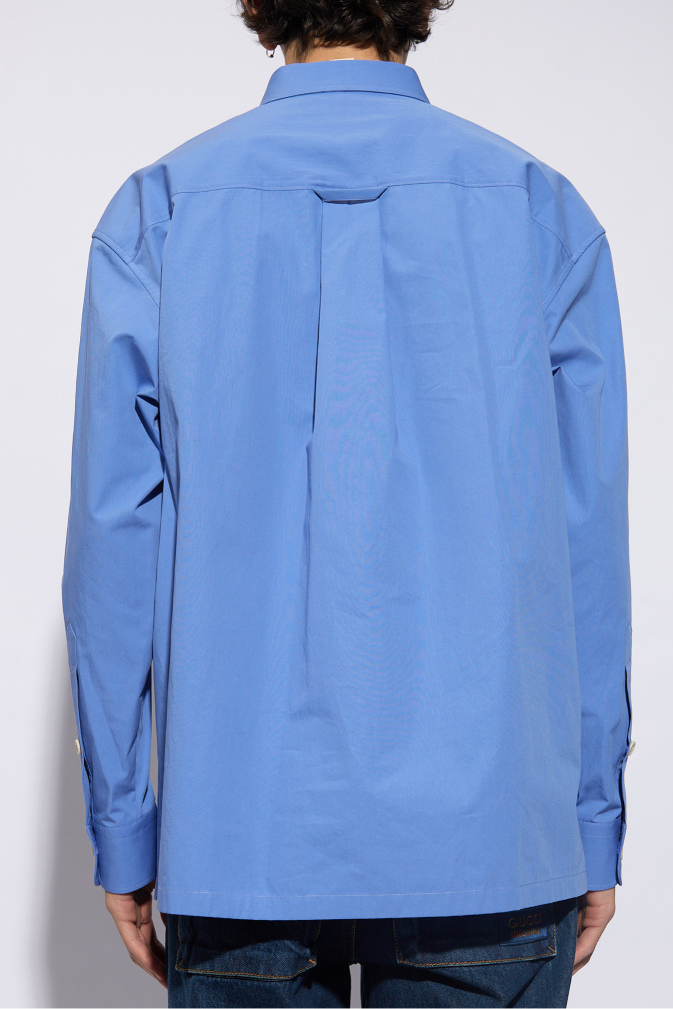 Blue Shirt with logo Gucci Vitkac Canada